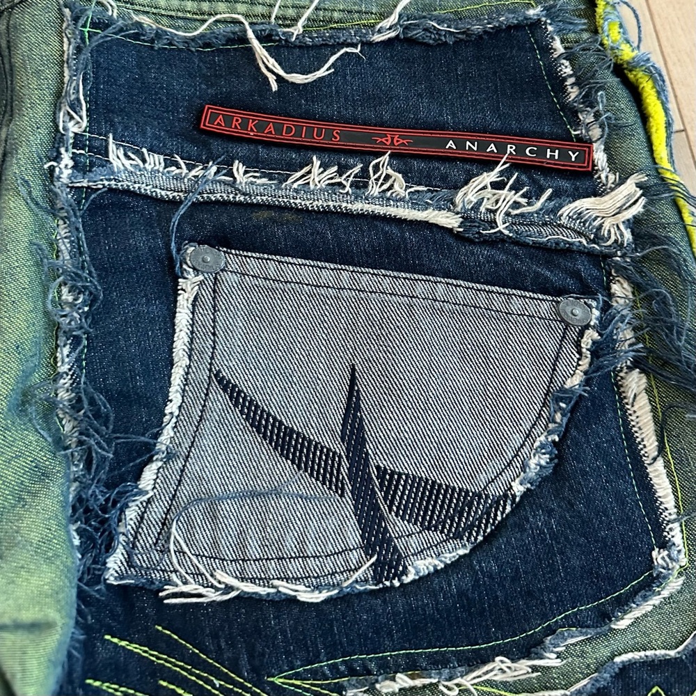 Arkadius Anarchy Jeans Distressed Patchwork Jeans… - image 6